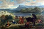 欧洲12-19世纪油画五_DELACROIX, EUGENE - Ovid among the Scythians